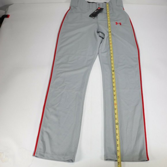 NEW Under Armour Heatgear UA Baseball Pants Gray/R - Picture 2 of 4